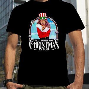 Mariah Carey All I Want for Christmas Is You T-Shirt Holiday Music Fan Tee 100